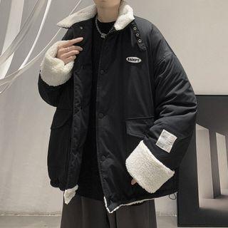 Applique Fluffy Trim Jacket