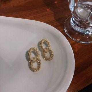 Rhinestone Drop Earring 1 Pair - Earring - Gold - One Size