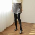 Inset Shorts Glen-plaid Wrap Miniskirt