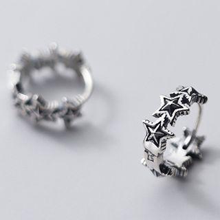 925 Sterling Silver Star Earring 1 Pair - 925 Sterling Silver Star Earring - One Size