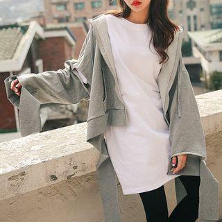 Cutout-detail Zip-up Hoodie