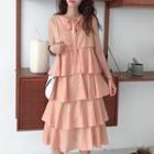 Ruffle Layered Sleeveless Dress