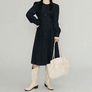 Round-neck Denim Long-sleeve Dress
