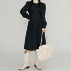 Round-neck Denim Long-sleeve Dress