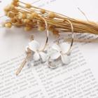 Non-matching Alloy Flower Dangle Earring 1 Pair - As Shown In Figure - One Size