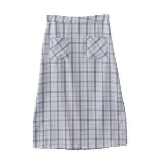 Plaid Pocket Detail A-line Skirt