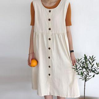 Plain Sleeveless Dress / Short-sleeve T-shirt