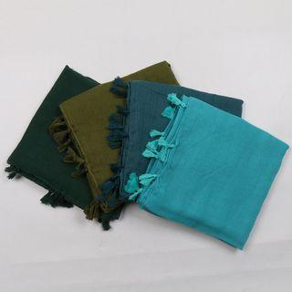 Tassel Linen Cotton Scarf