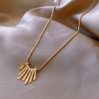 Fringed Stainless Steel Necklace Necklace - Gold - One Size
