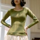 Long-sleeve Woolen Top