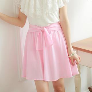 Bow Front A-line Skirt
