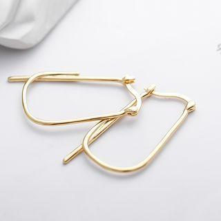 Hoop Earring 1 Pair - Stud Earrings - Gold - One Size
