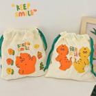 Cartoon Tiger Embroidered Drawstring Pouch