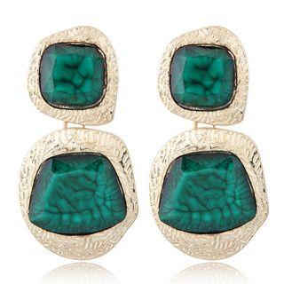 Irregular Resin Alloy Dangle Earring