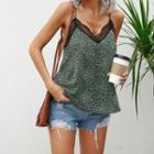 V-neck Leopard Print Camisole Top