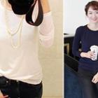 Round-neck Slim-fit Top