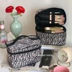 Zebra Print Makeup Bag Zebra - Black & White - One Size