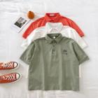 Sandwich Embroidered Short-sleeve Top