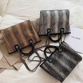 Snake Grain Tote Bag