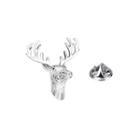 Fashion Exquisite Christmas Elk Brooch Silver - One Size
