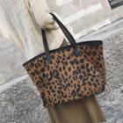 Animal Print Tote Bag Leopard - One Size