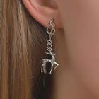Alloy Deer Dangle Earring 04-3495 - Gold - One Size