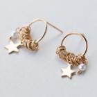 925 Sterling Silver Star Pearl Earrings