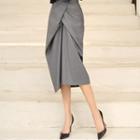 Set: 3/4-sleeve Blouse + Midi Skirt