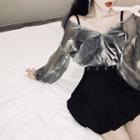 Long-sleeve Shirt Silver Gray - One Size