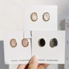 Shell Oval Disc Earring