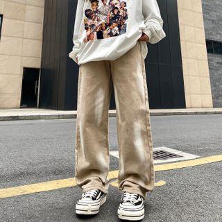 Spray Paint Wide Leg Jeans