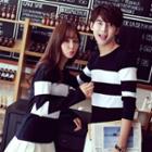 Couple Matching Striped Long-sleeve T-shirt