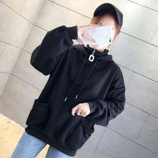 Hooded Oversize Double Pocket Sweatshirt