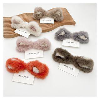 Set Of 2 - Chenille Cat Ear Hair Clip