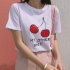 Cherry-printed Cotton T-shirt