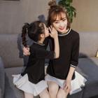 Family Matching 3/4-sleeve Ruffle Dress