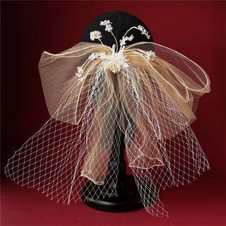 Wedding Mesh Bow Headpiece As Shown In Figure - One Size