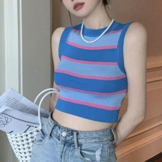 Striped Tank Top Stripe - Blue - One Size