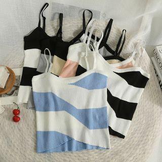 Two Tone Knit Cropped Tube Top