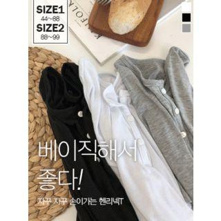 Loose-fit Textured Henley