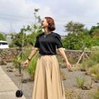 Puff-sleeve Bow-accent Top