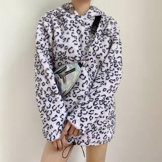 Printed Furry Hoodie