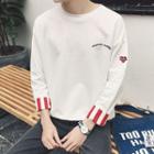 3/4-sleeve Lettering Pullover