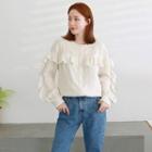 Plus Size Frilled Buttoned Blouse