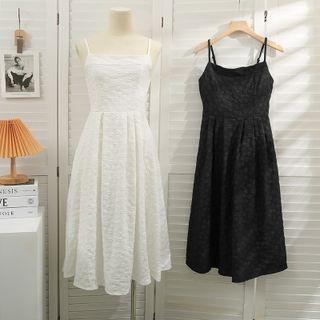 Plain Floral A-line Dress