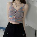 Striped Crop Knit Camisole Top