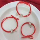Mahjong Alloy Red String Hair Tie