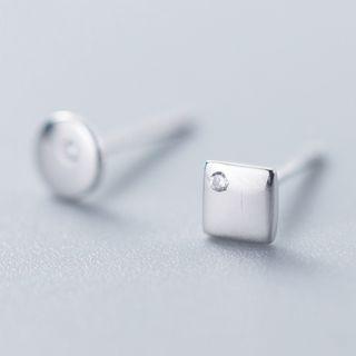 925 Sterling Silver Non-matching Earring As Shown In Figure - One Size