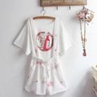 Rabbit Print Short-sleeve T-shirt / Shorts / Set