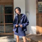 Denim Buttoned Jacket / Wide-leg Pants / Mini Skirt